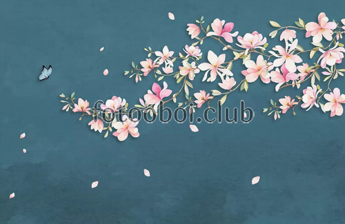 магнолии, цветы, дизайнерские